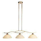 Anthea 4326BR – klassieke hanglamp met drie amberkleurige glazen