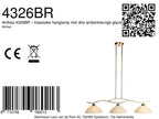 Anthea 4326BR – klassieke hanglamp met drie amberkleurige glazen