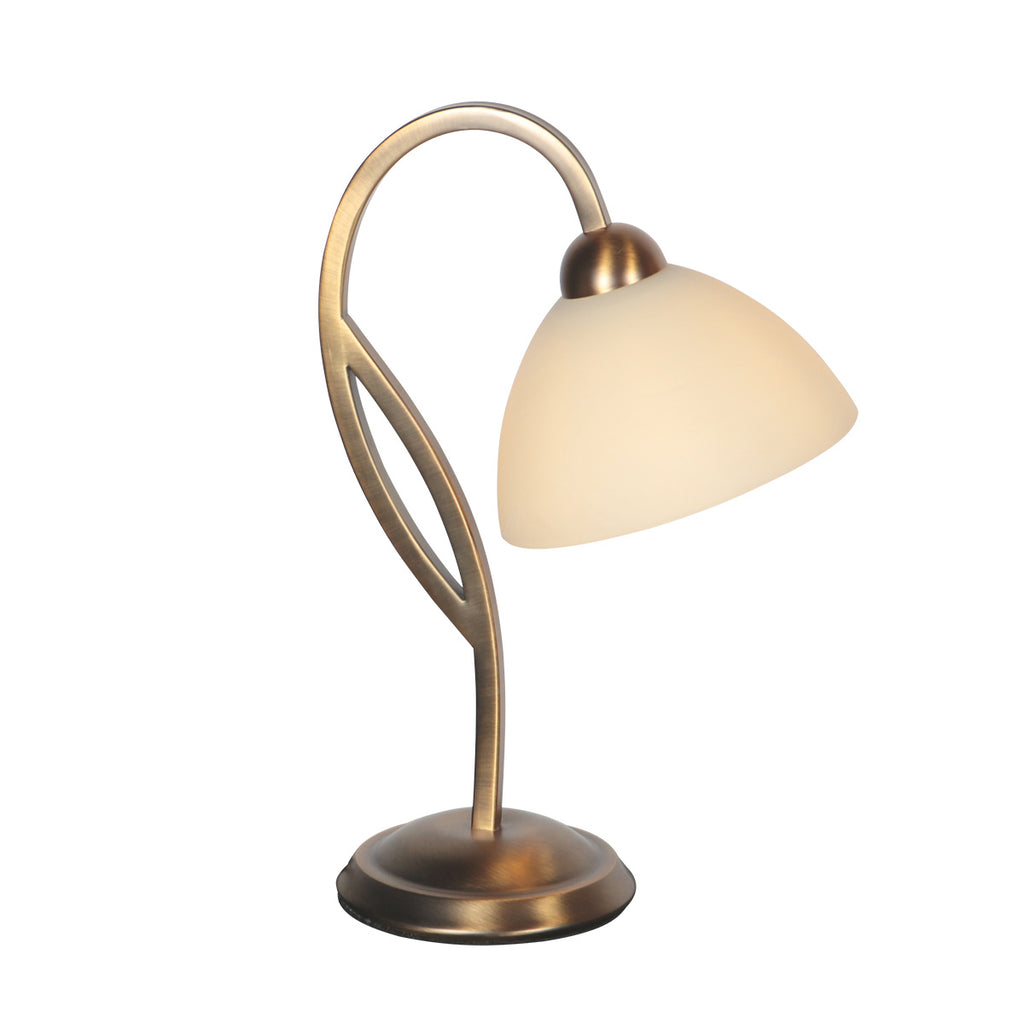 Anthea 4329BR – klassieke tafellamp met marmerlook glas