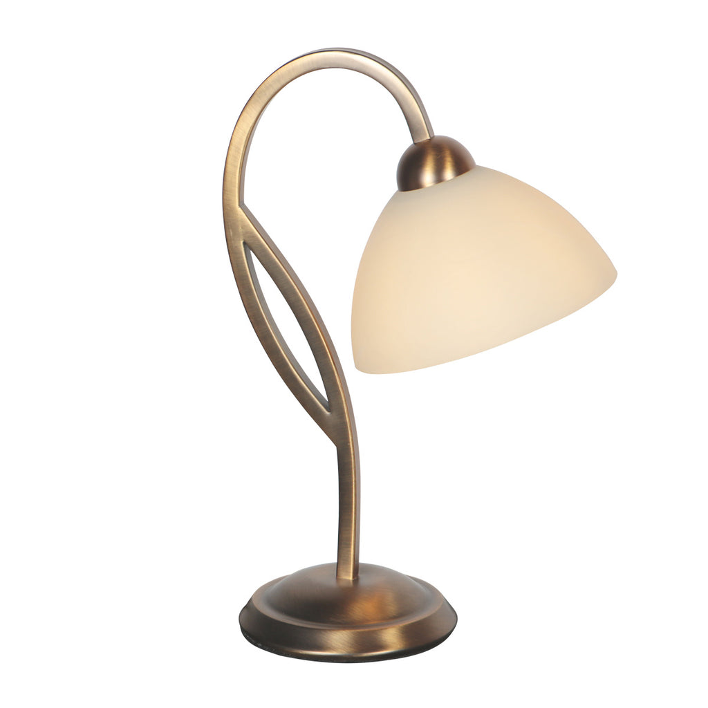 Anthea 4329BR – klassieke tafellamp met marmerlook glas