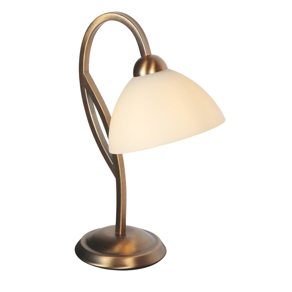 Anthea 4329BR – klassieke tafellamp met marmerlook glas