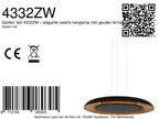 Hanglamp Golden Veil zwart met gouden binnenzijde, LED 48 W (4332ZW)