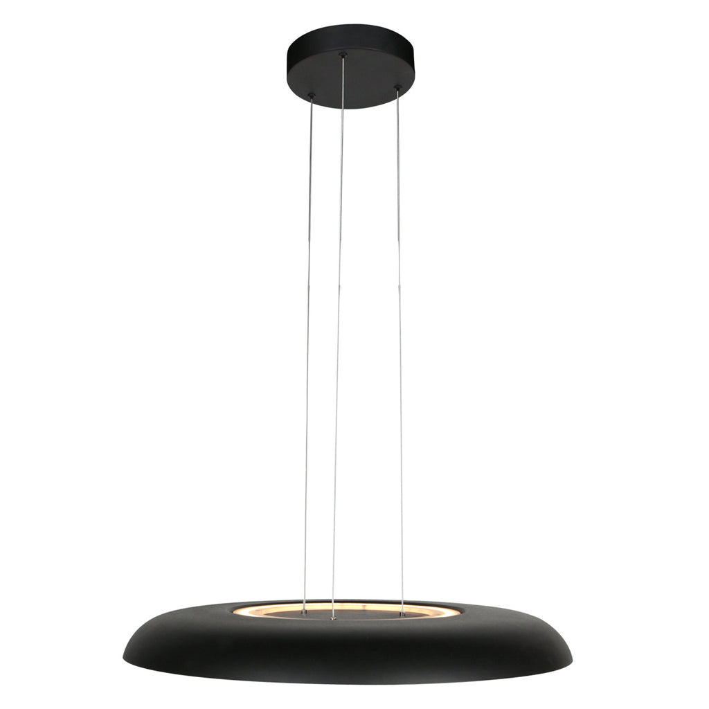 Hanglamp Golden Veil zwart met gouden binnenzijde, LED 48 W (4332ZW)