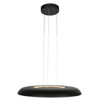 Hanglamp Golden Veil zwart met gouden binnenzijde, LED 48 W (4332ZW)