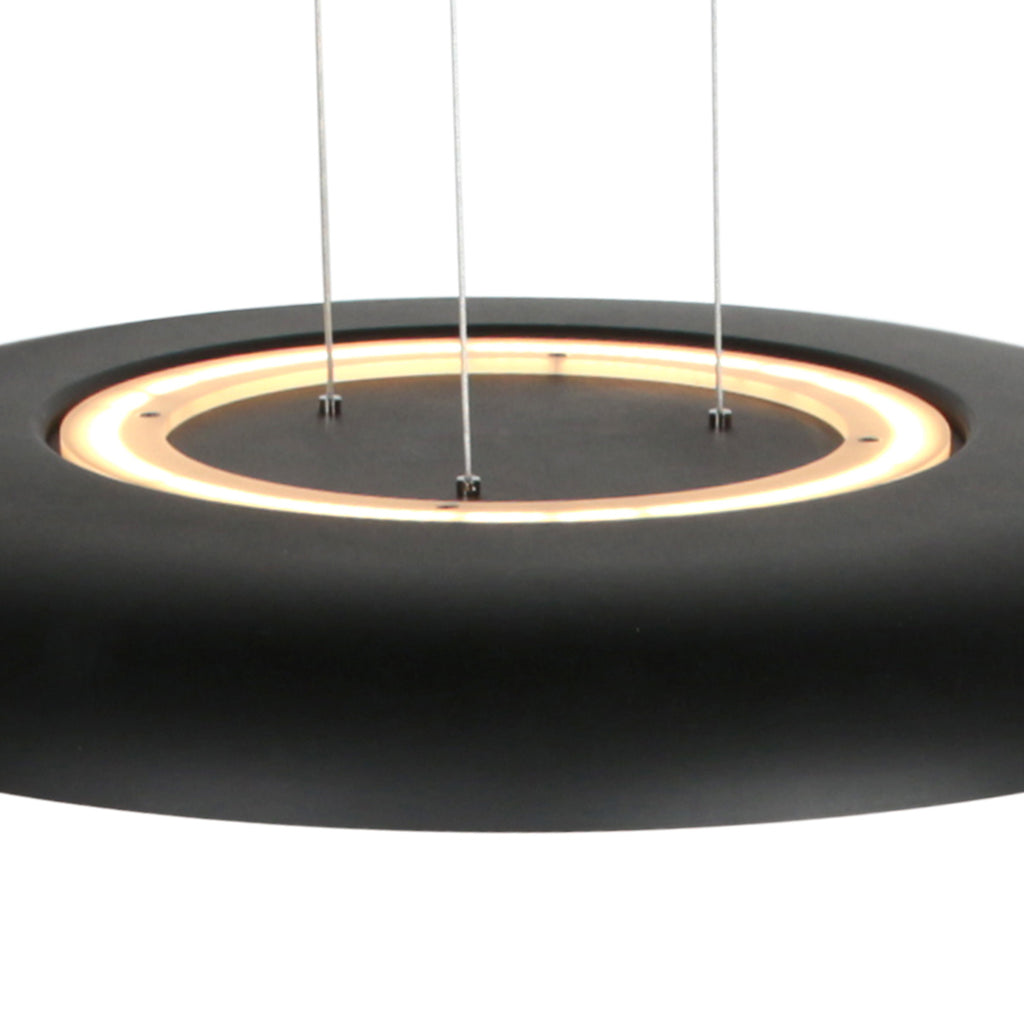 Hanglamp Golden Veil zwart met gouden binnenzijde, LED 48 W (4332ZW)