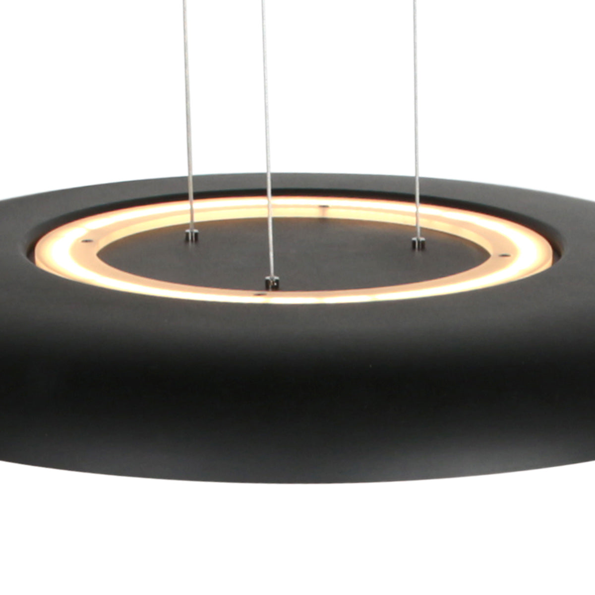 Hanglamp Golden Veil zwart met gouden binnenzijde, LED 48 W (4332ZW)