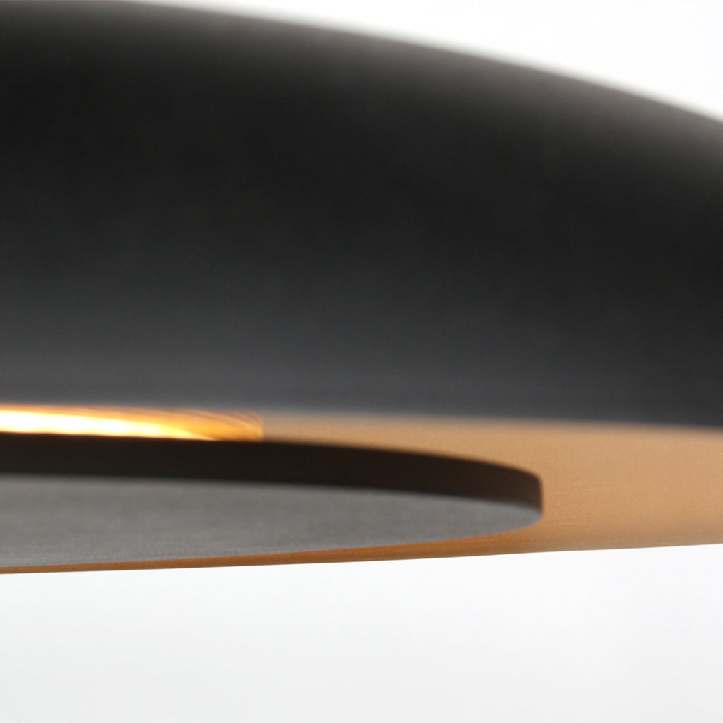 Hanglamp Golden Veil zwart met gouden binnenzijde, LED 48 W (4332ZW)