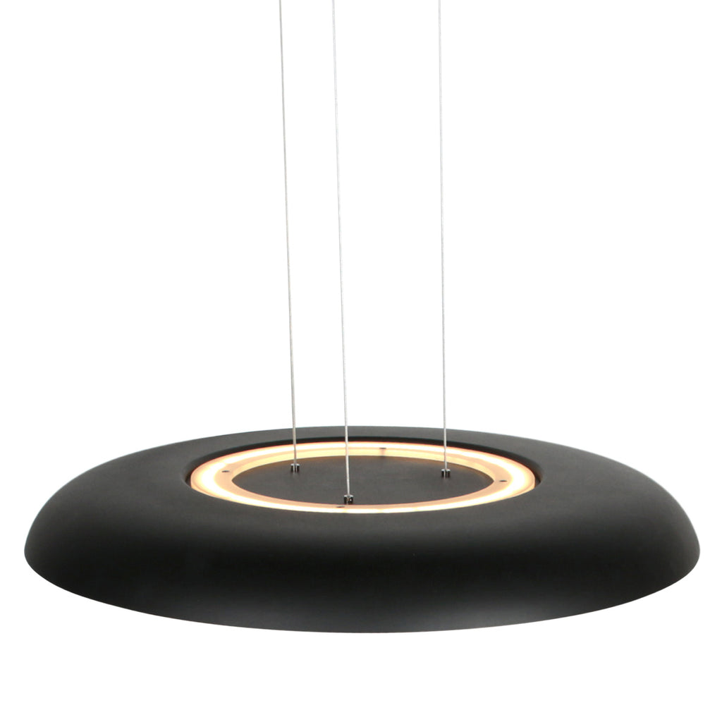 Hanglamp Golden Veil zwart met gouden binnenzijde, LED 48 W (4332ZW)