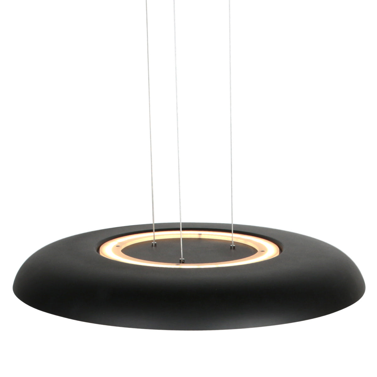 Hanglamp Golden Veil zwart met gouden binnenzijde, LED 48 W (4332ZW)