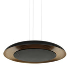 Hanglamp Golden Veil zwart met gouden binnenzijde, LED 48 W (4332ZW)