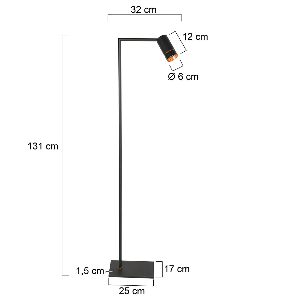 Vloerlamp / Leeslamp DownLume – 4333ZW met GU10 fitting