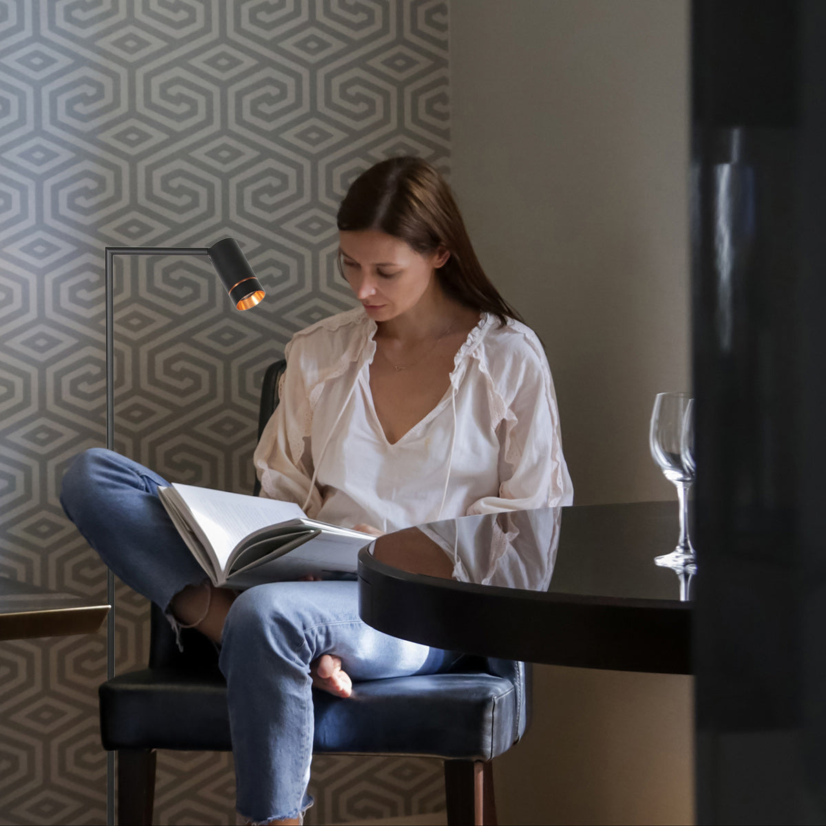 Vloerlamp / Leeslamp DownLume – 4333ZW met GU10 fitting