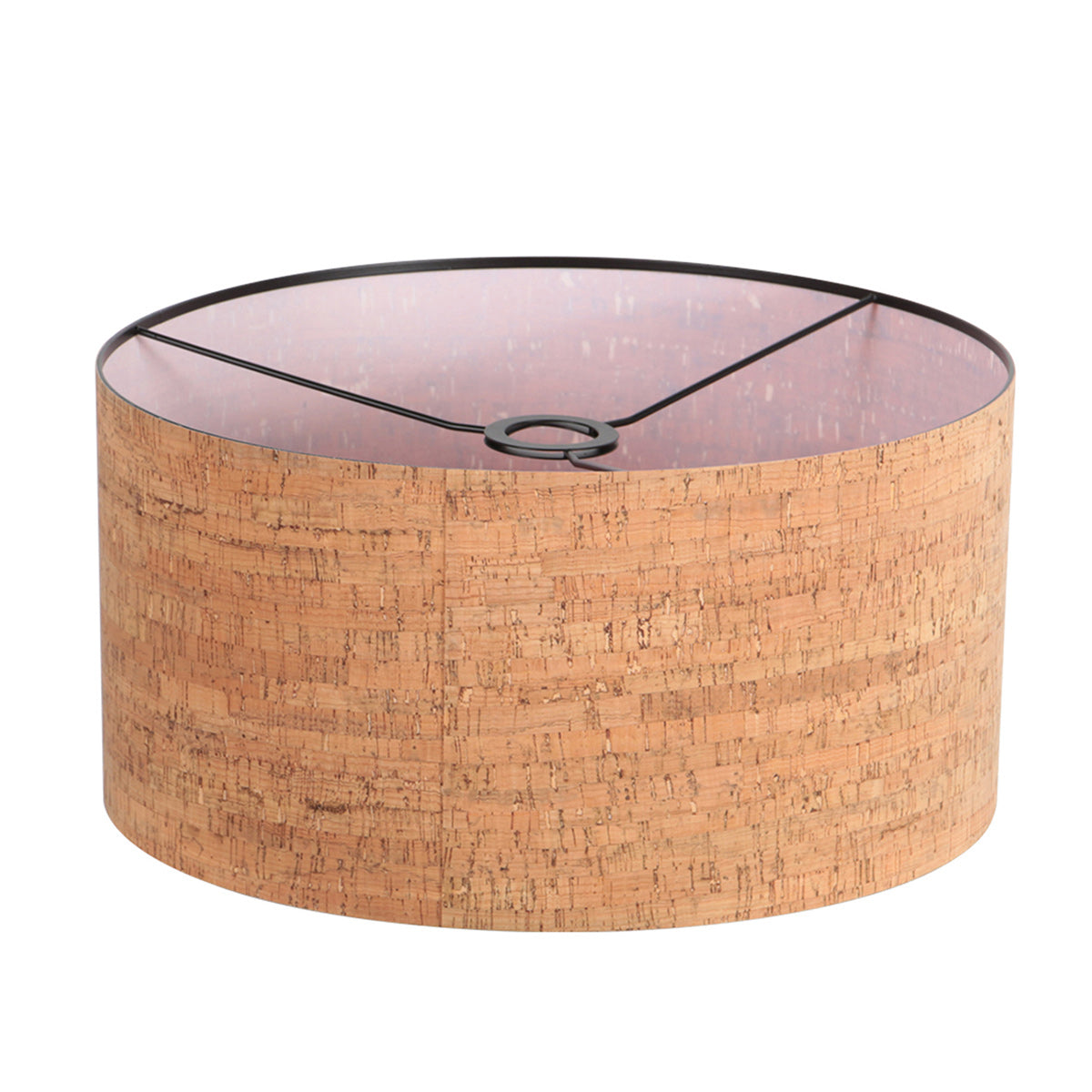 Boog wandlamp Sparkled Light 4343ZW zwart met beige kurkstructuur kap