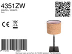 Tafellamp Stang 4351ZW met beige kurkstructuur kap