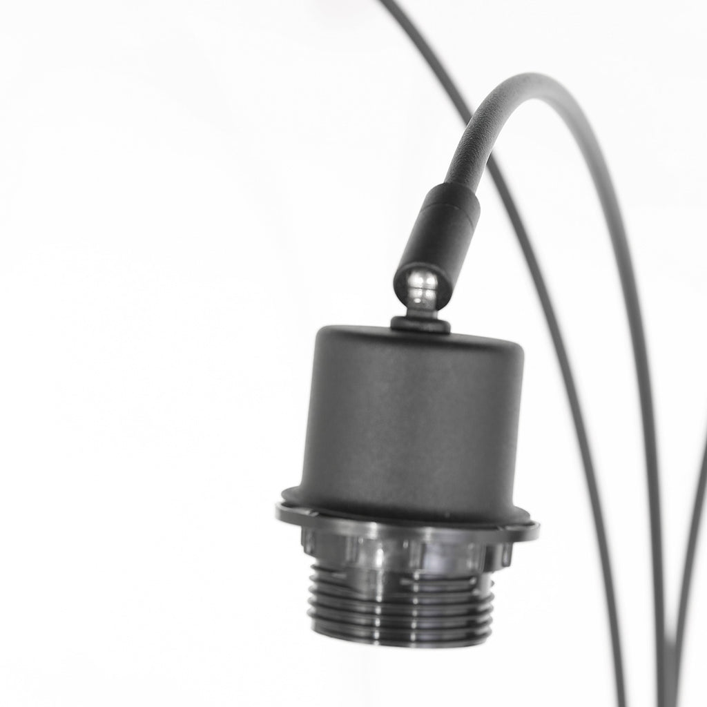 3-lichts vloerlamp Sparkled Light 4356ZW met beige kurkstructuur kappen