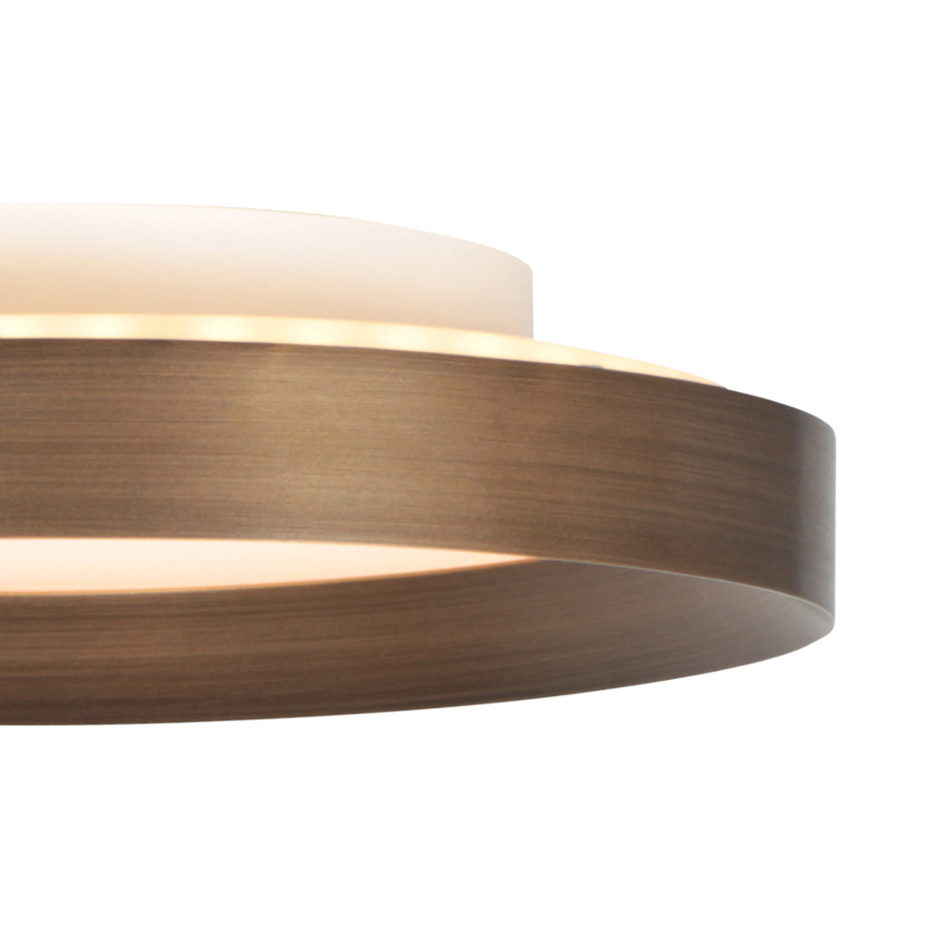 Plafondlamp Flady 4367BR bronzen LED lamp Ø30 cm met uplight