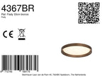 Plafondlamp Flady 4367BR bronzen LED lamp Ø30 cm met uplight