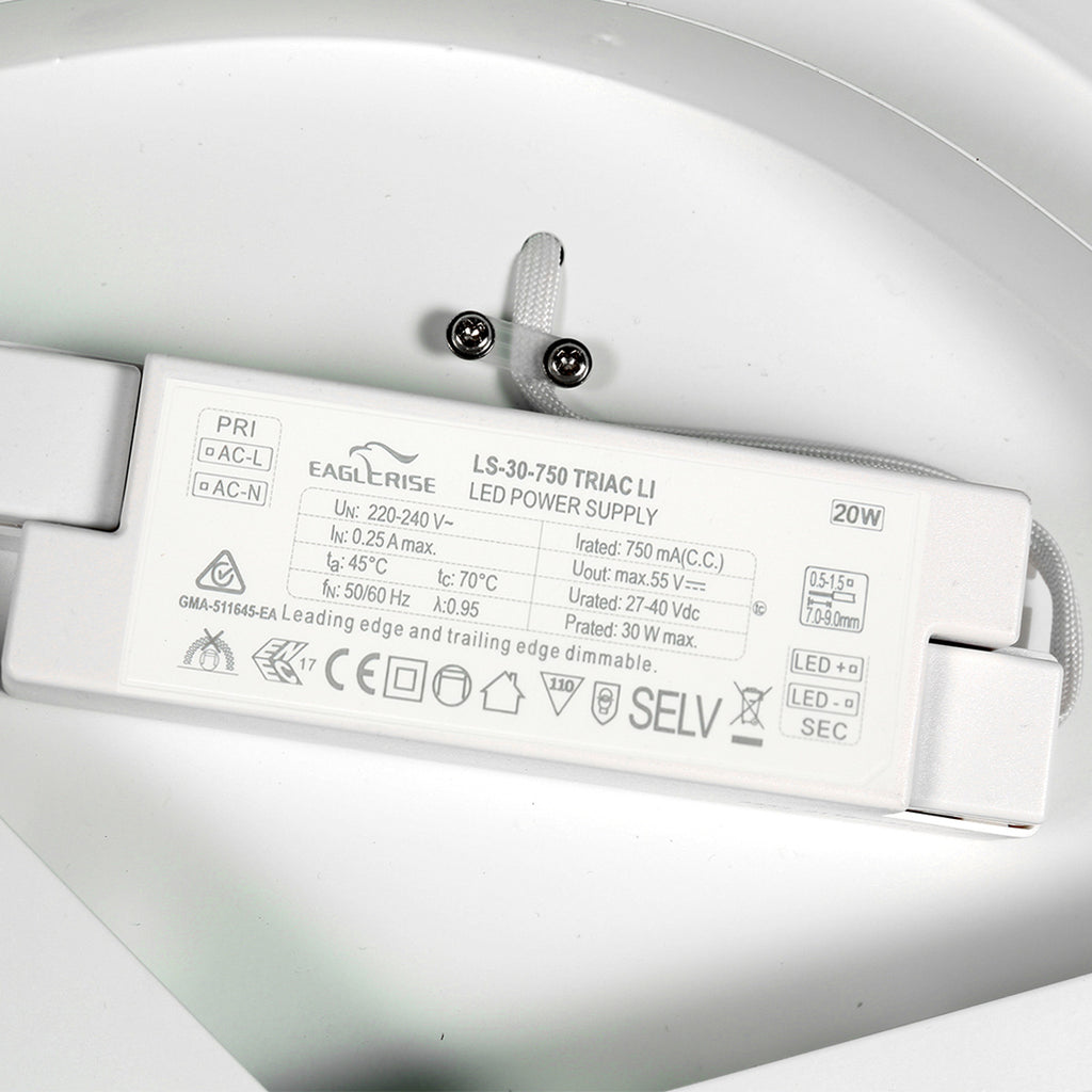 Plafondlamp Flady 4367GO gouden LED lamp Ø30 cm met uplight