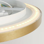 Plafondlamp Flady 4367GO gouden LED lamp Ø30 cm met uplight