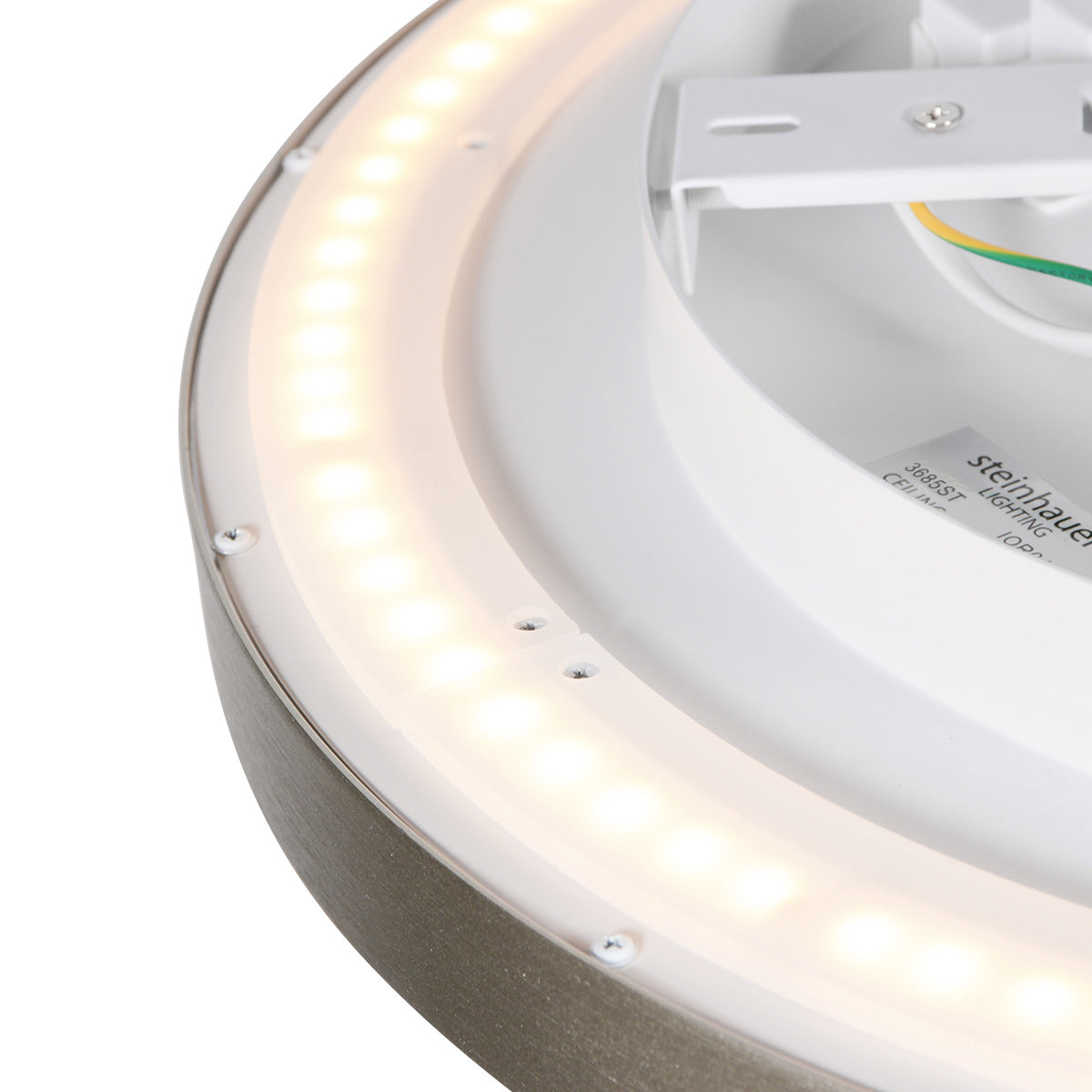 Plafondlamp Flady 4367ST stalen LED lamp Ø30 cm met uplight