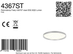 Plafondlamp Flady 4367ST stalen LED lamp Ø30 cm met uplight