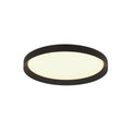 Plafondlamp Flady 4367ZW zwarte LED lamp Ø30 cm met uplight