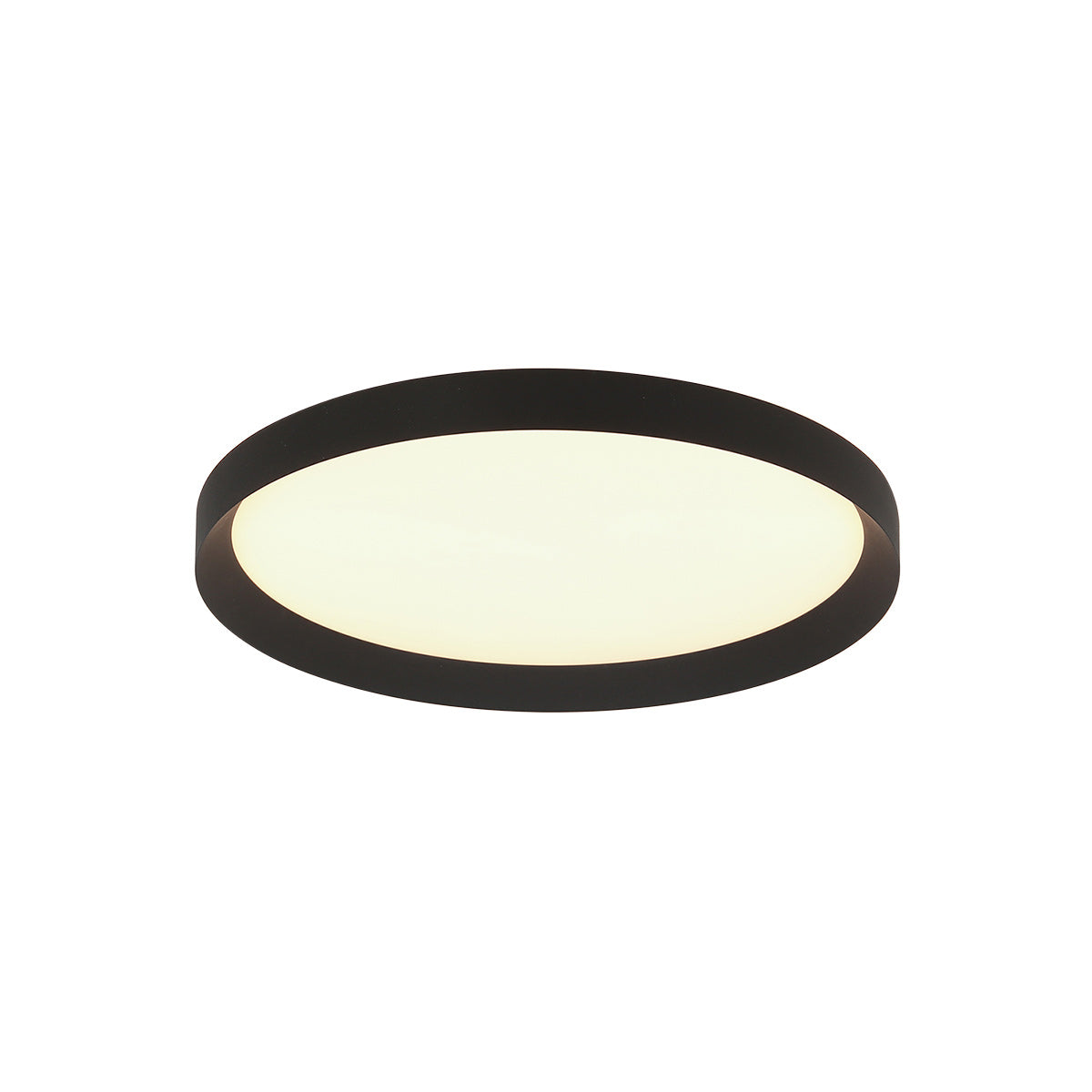 Plafondlamp Flady 4367ZW zwarte LED lamp Ø30 cm met uplight