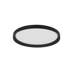 Plafondlamp Flady 4367ZW zwarte LED lamp Ø30 cm met uplight
