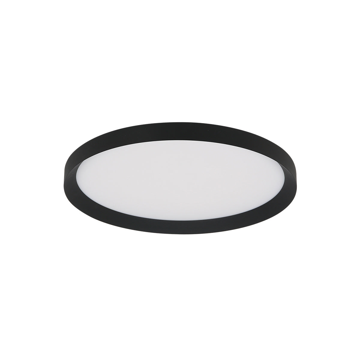 Plafondlamp Flady 4367ZW zwarte LED lamp Ø30 cm met uplight
