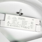 Plafondlamp Flady 4367ZW zwarte LED lamp Ø30 cm met uplight