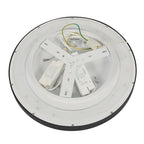 Plafondlamp Flady 4367ZW zwarte LED lamp Ø30 cm met uplight