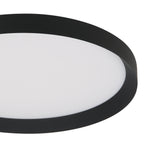 Plafondlamp Flady 4367ZW zwarte LED lamp Ø30 cm met uplight