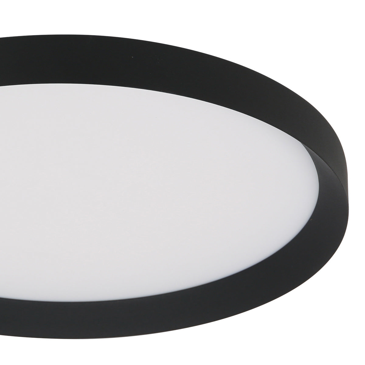 Plafondlamp Flady 4367ZW zwarte LED lamp Ø30 cm met uplight