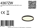Plafondlamp Flady 4367ZW zwarte LED lamp Ø30 cm met uplight