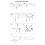 Plafondlamp Flady 4367ZW zwarte LED lamp Ø30 cm met uplight