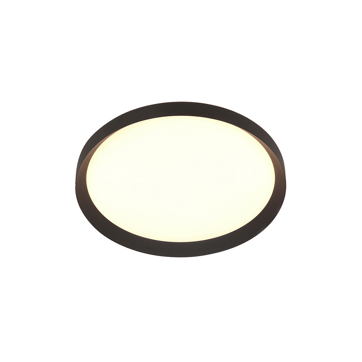 Plafondlamp Flady 4367ZW zwarte LED lamp Ø30 cm met uplight