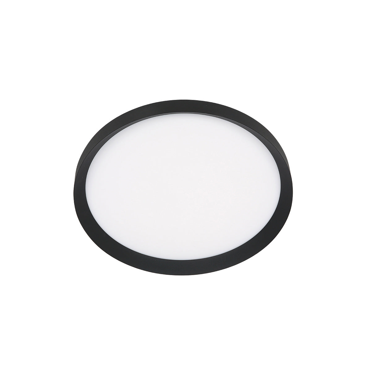 Plafondlamp Flady 4367ZW zwarte LED lamp Ø30 cm met uplight