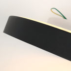 Plafondlamp Flady 4367ZW zwarte LED lamp Ø30 cm met uplight