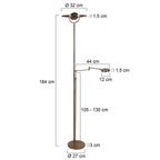 Bronzen vloerlamp Soleil 2 4386BR Lichtkleur instelbaar