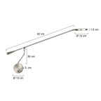 Soleil 2 4387ST Wandlamp met lange zwenkarm