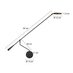Wandlamp met lange zwenkarm Soleil 2 4387ZW