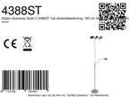 Soleil 2 4388ST – Stalen vloerlamp met uplight en leesarm