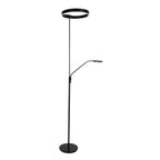 Soleil 2 4388ZW – Zwarte vloerlamp met flexibele leesarm