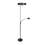 Soleil 2 4388ZW – Zwarte vloerlamp met flexibele leesarm