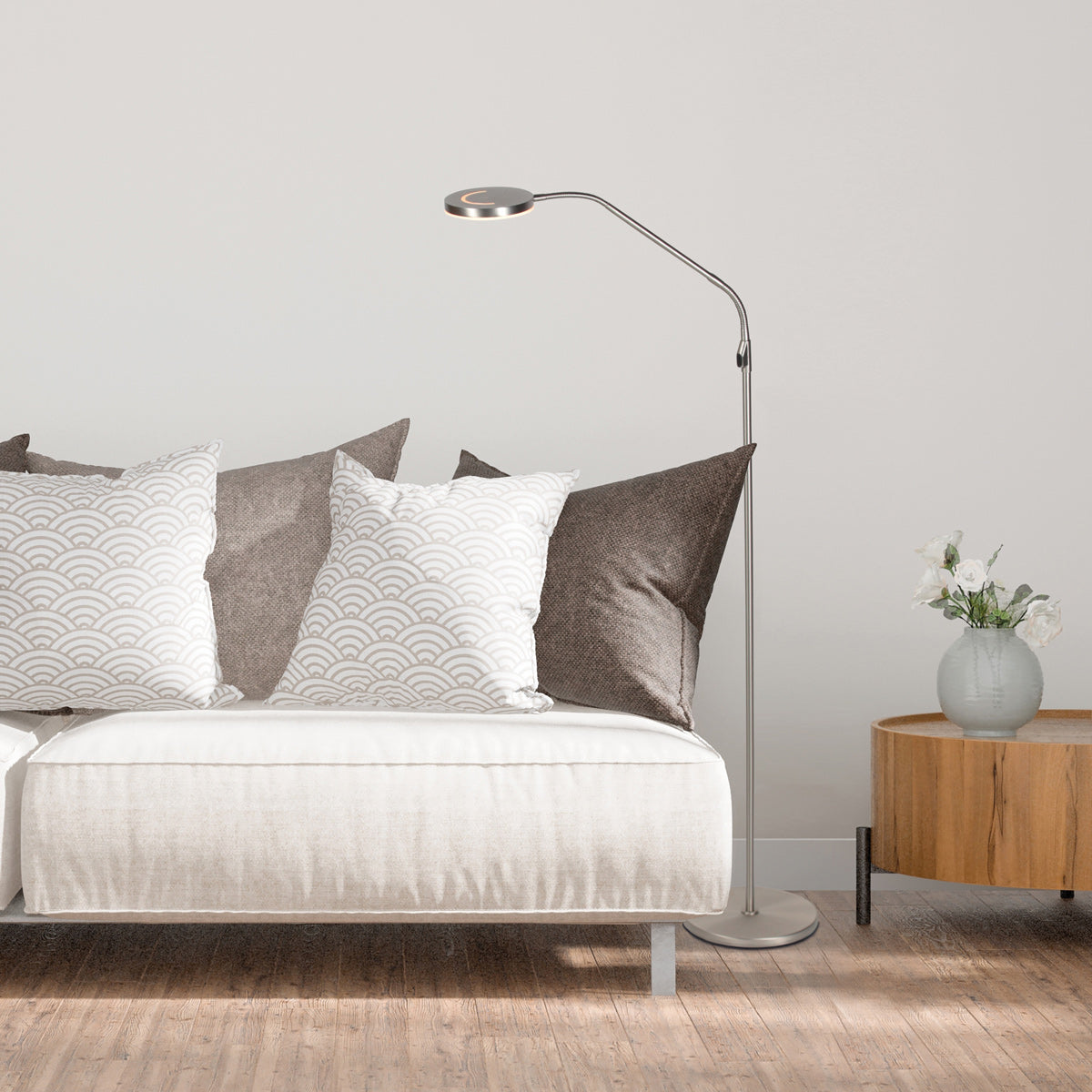 Vloerlamp Soleil 2 4389ST staal met afstandsbediening