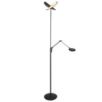 Vloerlamp Zenith 2 4390ZW zwart met dubbele reflector