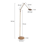 Bronzen vloerlamp Zenith 2 4391BR kleurinstelbaar en afstandsbediening
