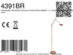 Bronzen vloerlamp Zenith 2 4391BR kleurinstelbaar en afstandsbediening