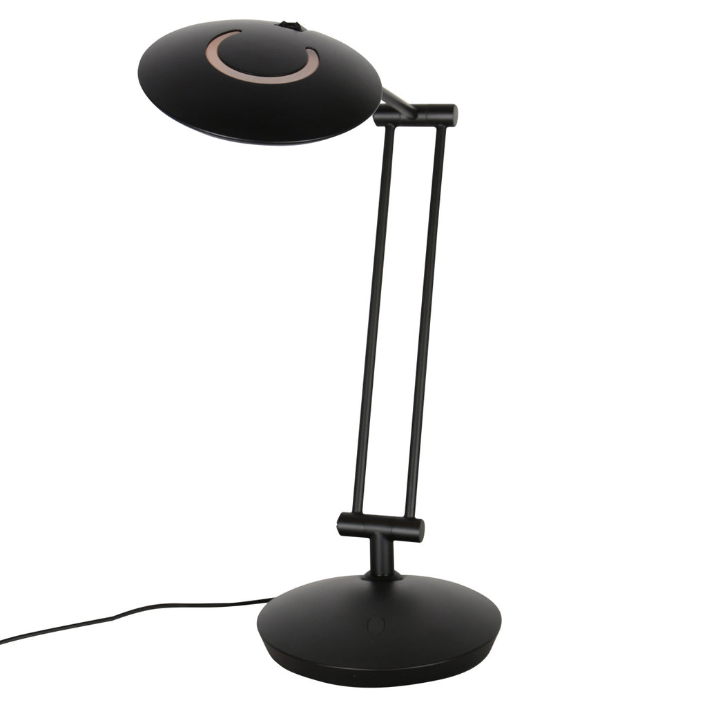 Zwarte tafellamp Zenith 2 4393ZW modern en richtbaar