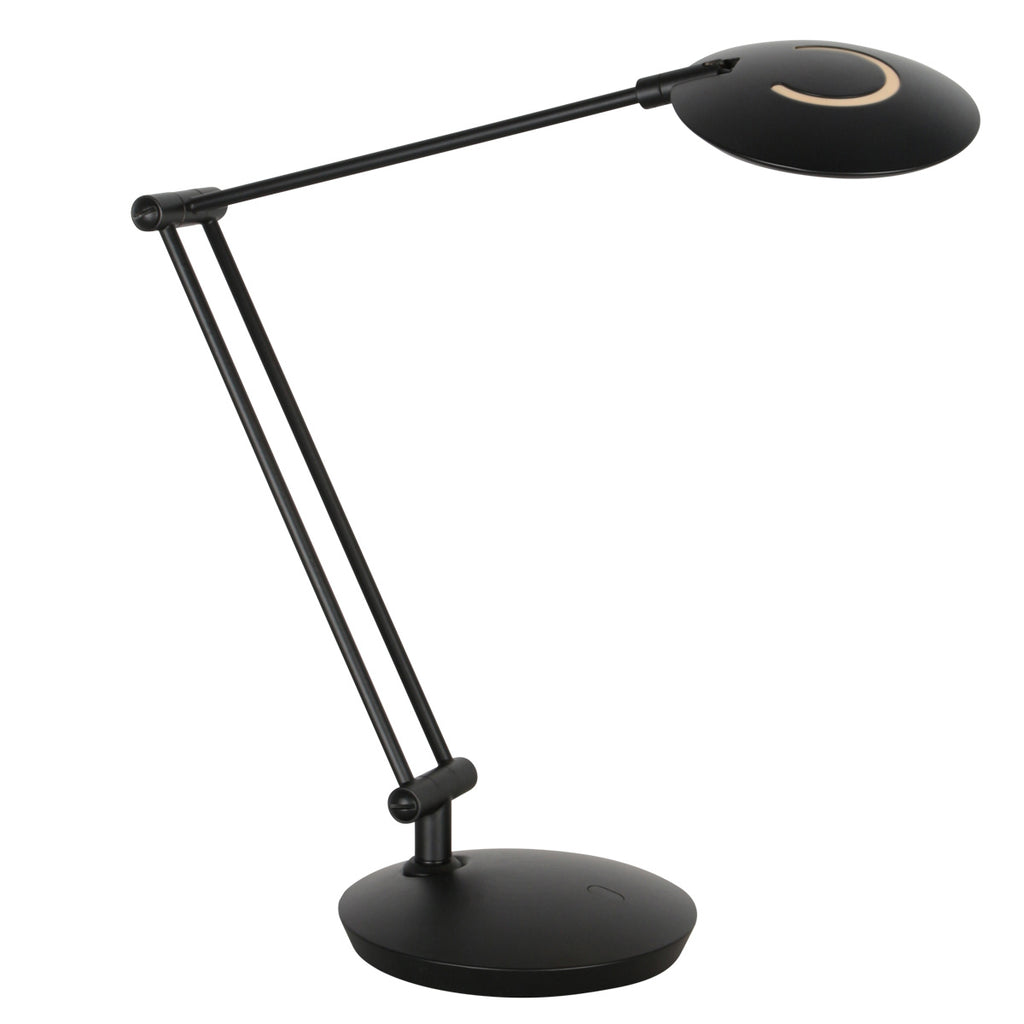 Zwarte tafellamp Zenith 2 4393ZW modern en richtbaar